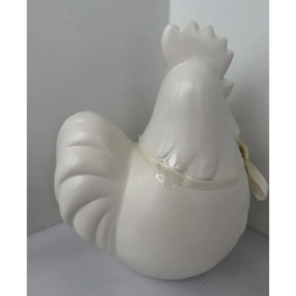 Rae Dunn FARM LIFE Rooster Figure Canister Jar Rustic Kitchen Decor 10” Chicken
